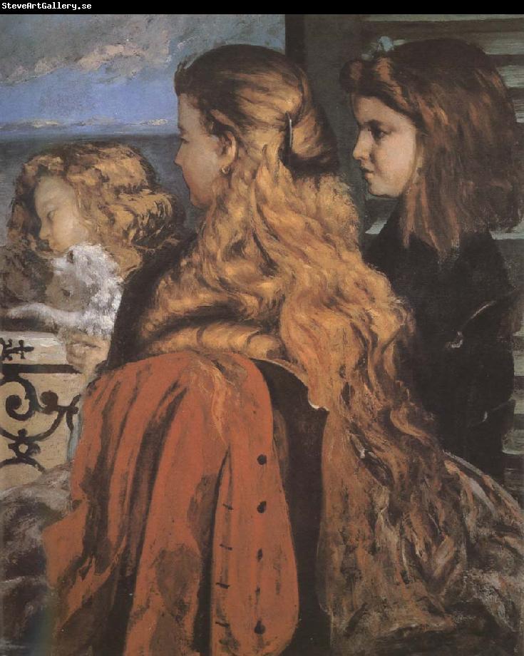 Gustave Courbet Three girl